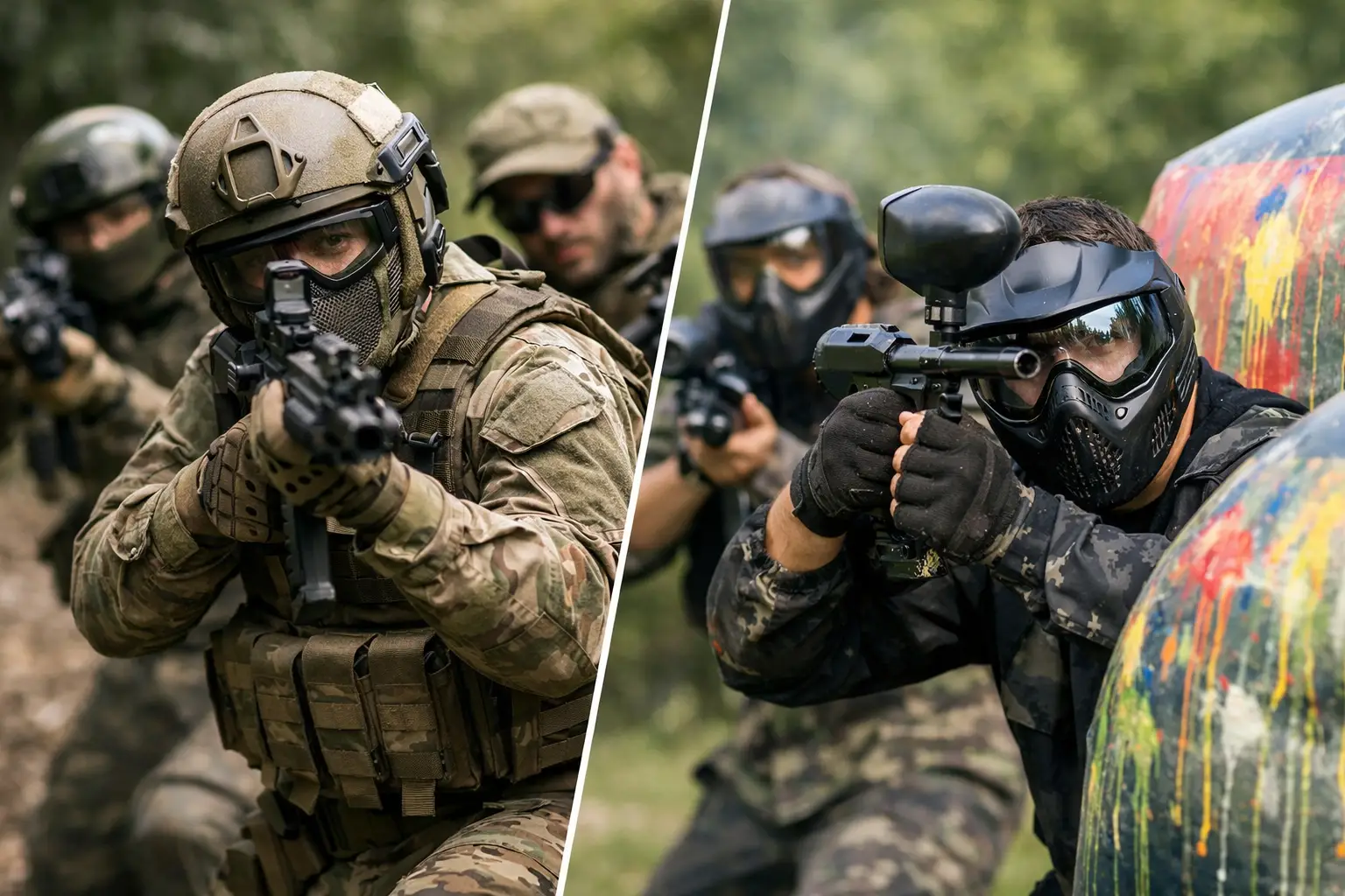 Airsoft vs Paintball Groups for Your Big Day